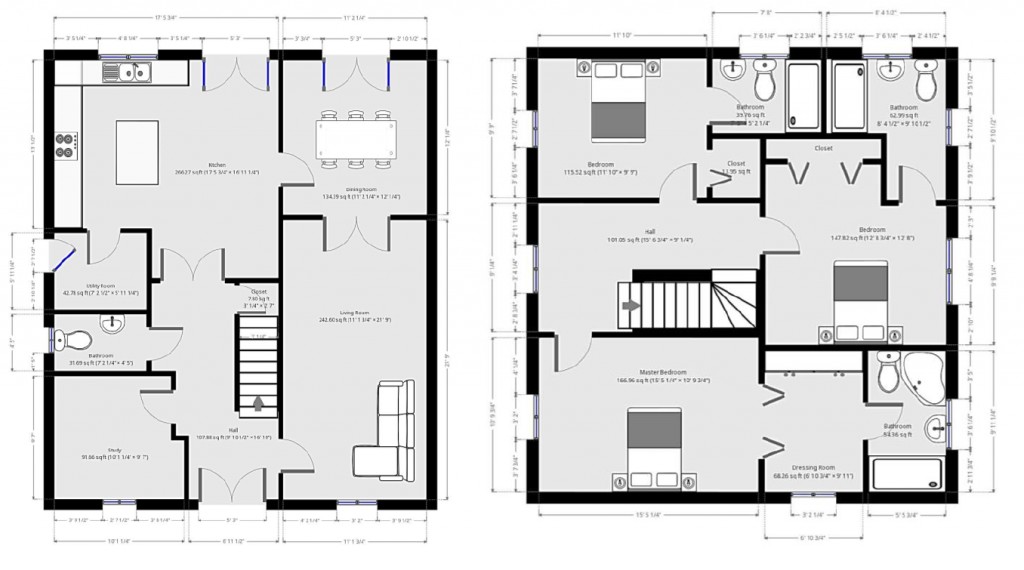 Floorplans For Flitch Green, Dunmow
