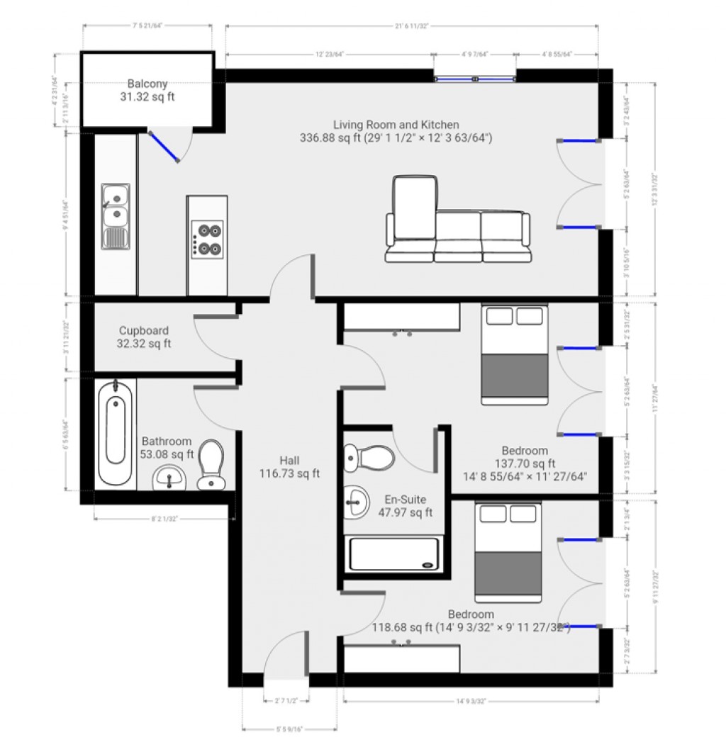 Floorplans For St Stephens Court, Stansted