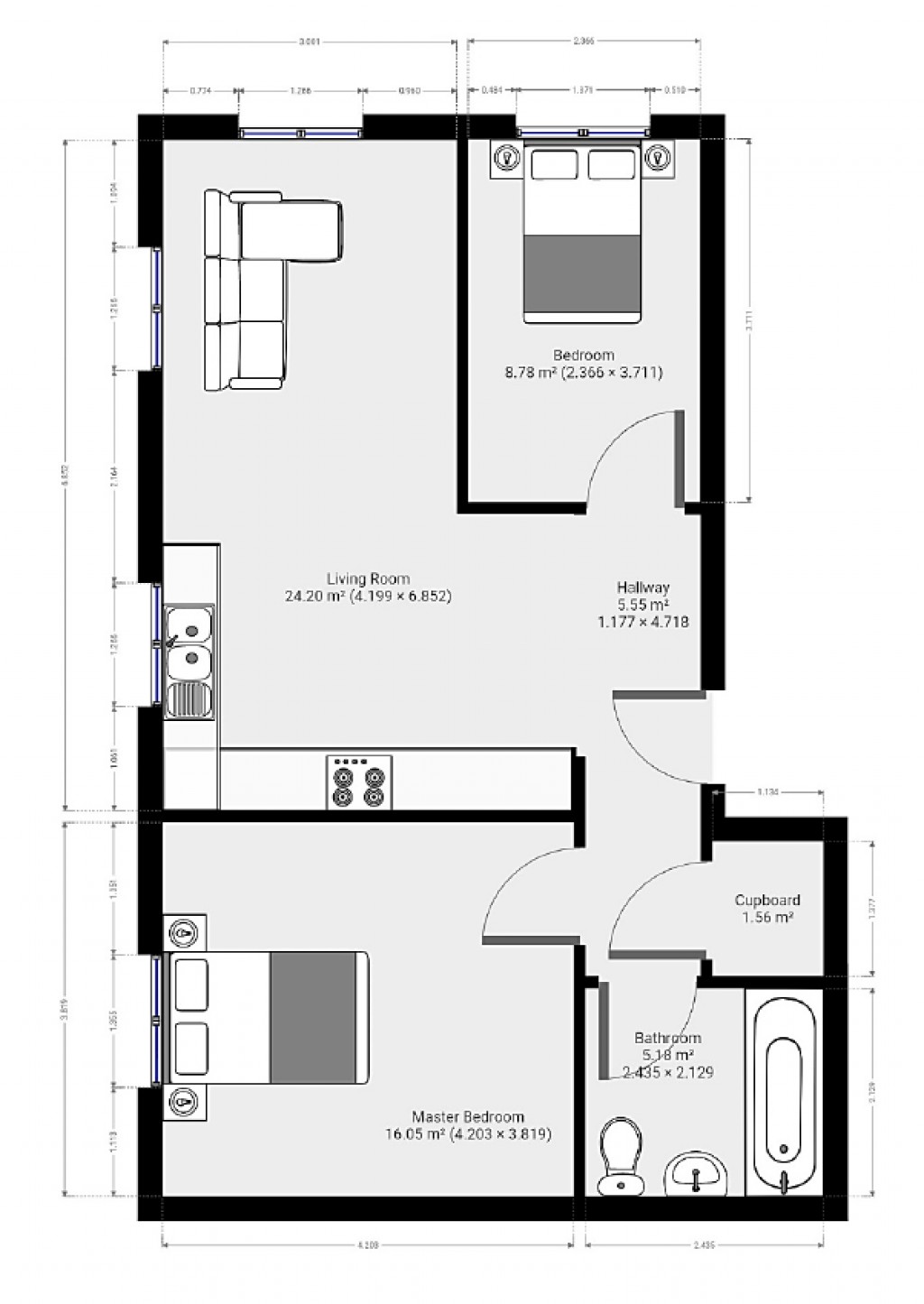 Floorplans For Red Lion Court, Bishop's Stortford