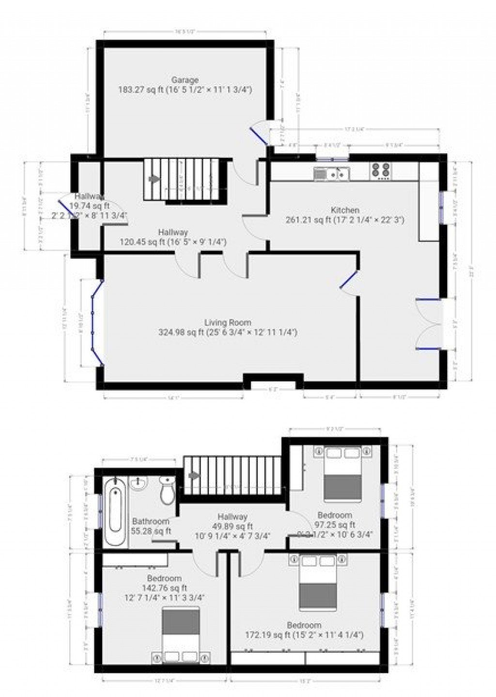 Floorplans For Dunmow Road, Bishop's Stortford
