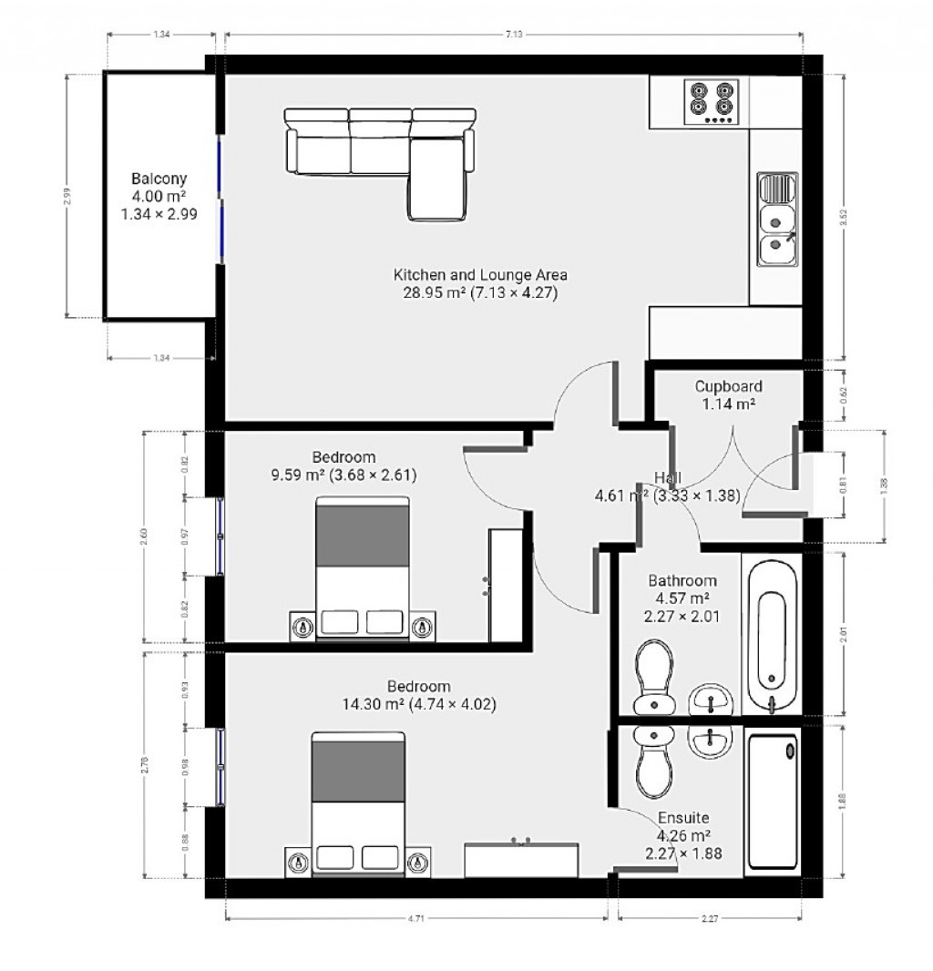 Floorplans For Riverside Wharf, Bishop's Stortford