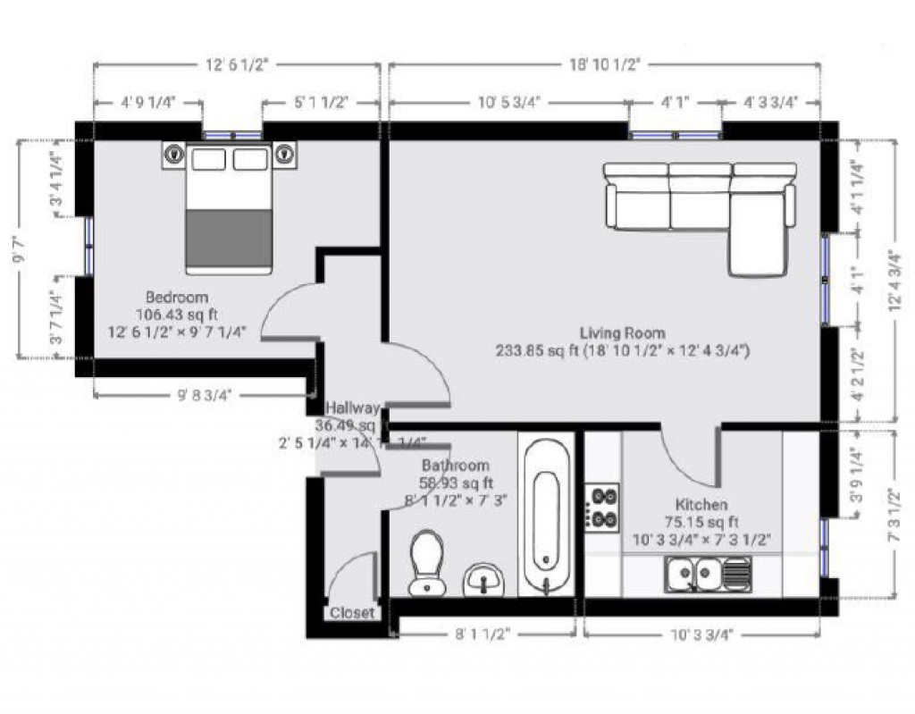Floorplans For Rushes Court, Bishop's Stortford