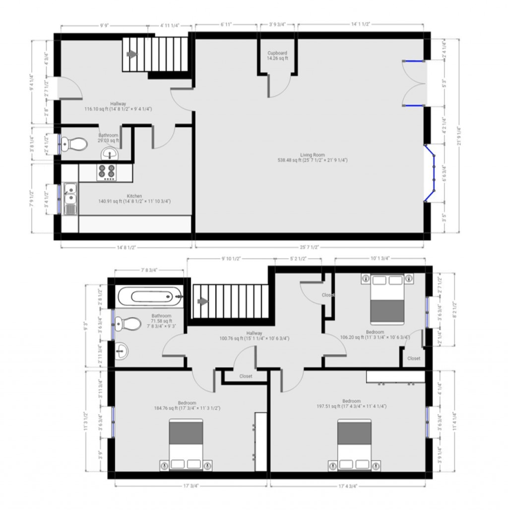 Floorplans For Northolt Avenue, Bishop's Stortford