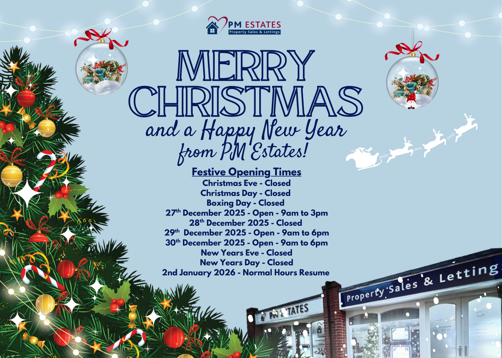 Christmas and New Year Opening Hours 